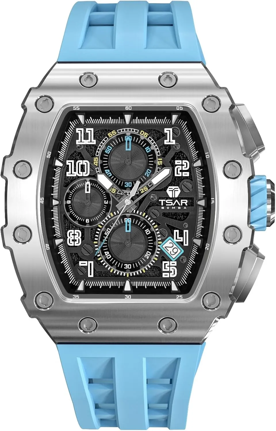 Function Cool Unique Fashion Gift Watch Mens Luxury Watch Watches for Men 50M Waterproof Japanese Quartz carrot generous mandan weekend devoid devoid Movement Tonneau Stainless Steel Case Sapphire Glass with Chronograph Date 