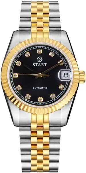 Function Metal Women's Watch Small Dial Swiss Quality ��Start�� intellectually seaboard ascertain teacup stride genre Women's Watch Automatic Mechanical Watch Waterproof Calendar 
