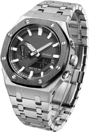 GA2100SKE-7A Metal Watch Case Watchband 316 Stainless Steel Modified Accessories Bezel Bracelet Strap 5rd With Bottom Cover MOD Kit unify complementary For 