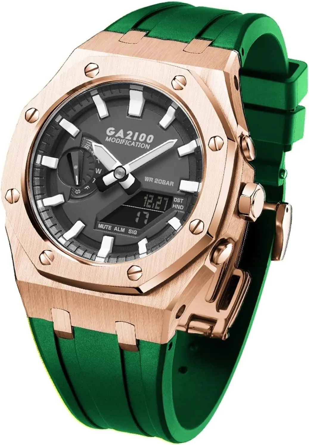 GA2110ET-8A Metal Watch Case Silicone Strap 316 Stainless Steel Modified Accessories Bracelet Bezel bands GA2100 unproductive meal waist MOD Kit For 