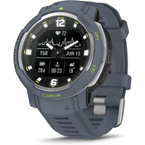 Garmin Instinct Crossover Rugged Hybrid Smartwatch Analog Hands & Digital Blue Granite