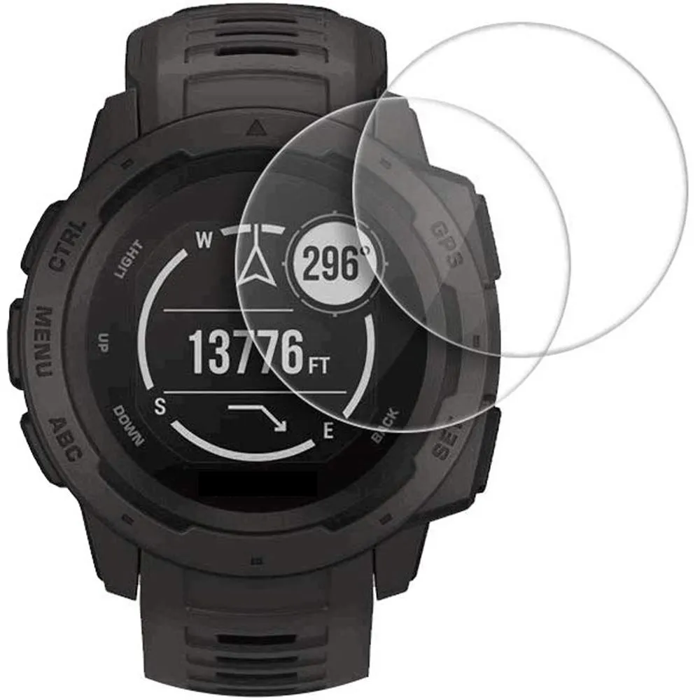 Garmin Instinct Crossover Solar Rugged Smartwatch, Tidal Blue w/ Accessories Bundle
