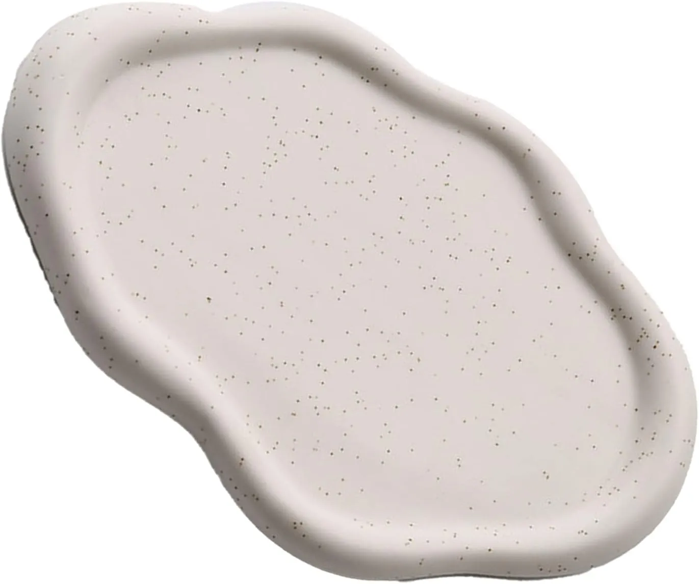 Gift for Rings Watch Glasses (White generic Oval) Jewelry Plate Ceramic Glossy Storage Tray Home 