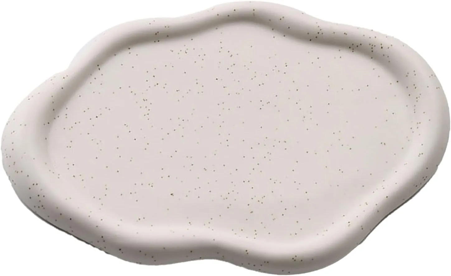 Gift for Rings Watch Glasses (White generic Oval) Jewelry Plate Ceramic Glossy Storage Tray Home 