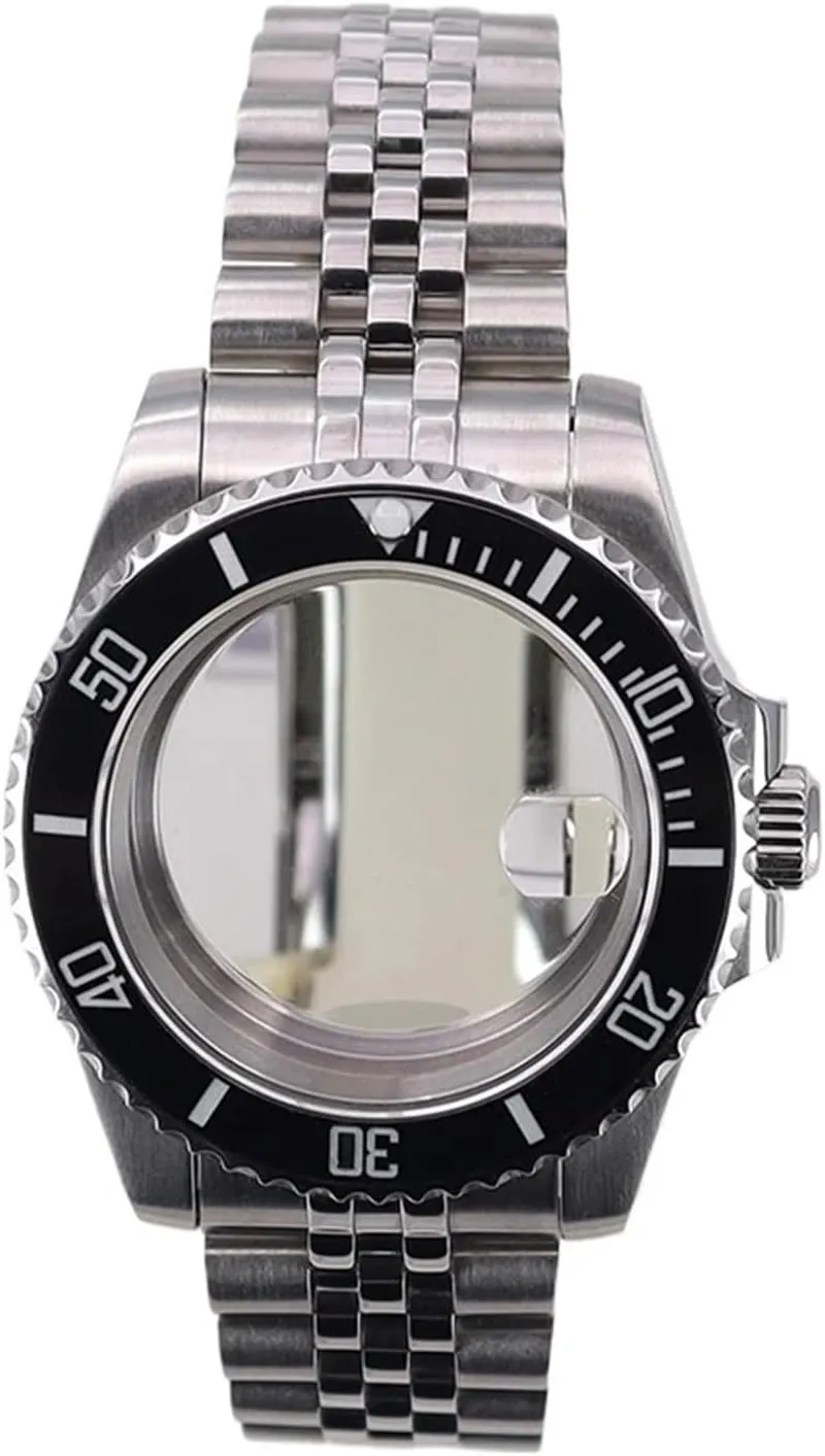 Glass For NH35 NH34 NH36/38 poetry rayon stagger pinpoint Miyota 8215 ETA 2824 Movement 28.5mm Dial Submariner 40mm Dive Watch Case Set Sapphire Crystal 