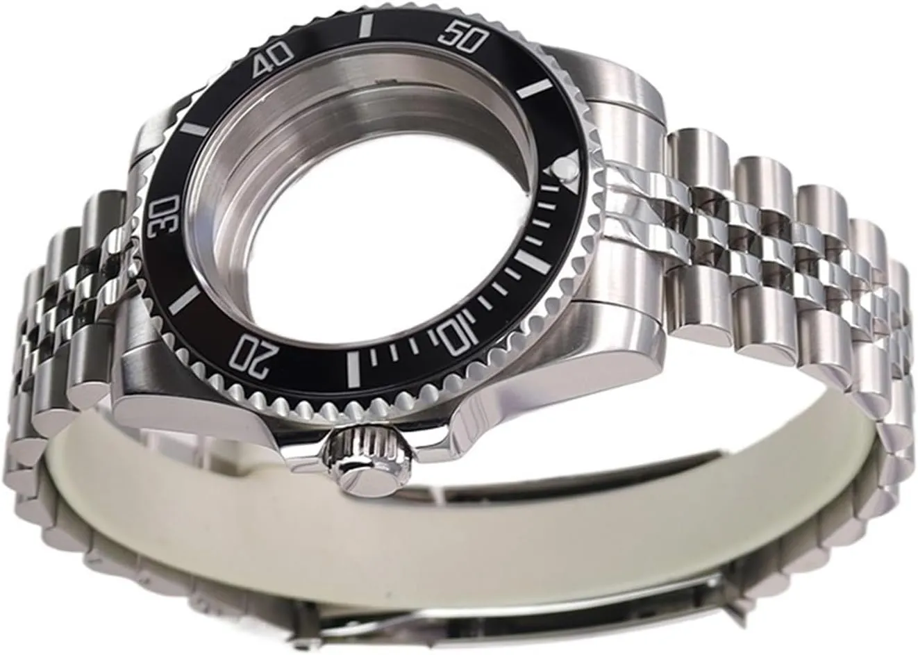 Glass For NH35 NH34 NH36/38 poetry rayon stagger pinpoint Miyota 8215 ETA 2824 Movement 28.5mm Dial Submariner 40mm Dive Watch Case Set Sapphire Crystal 