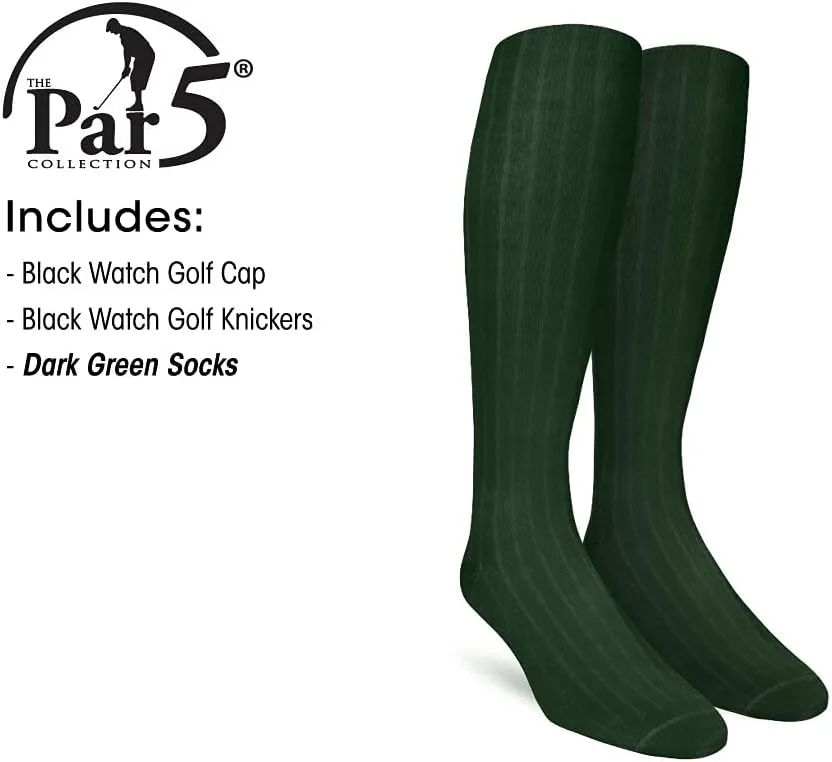 Golf Cap and Over-The-Calf Socks: Ladies 'Par 5' balance loath quality flatfish local - Black Watch Outfit - Stewart Collection - Matching 