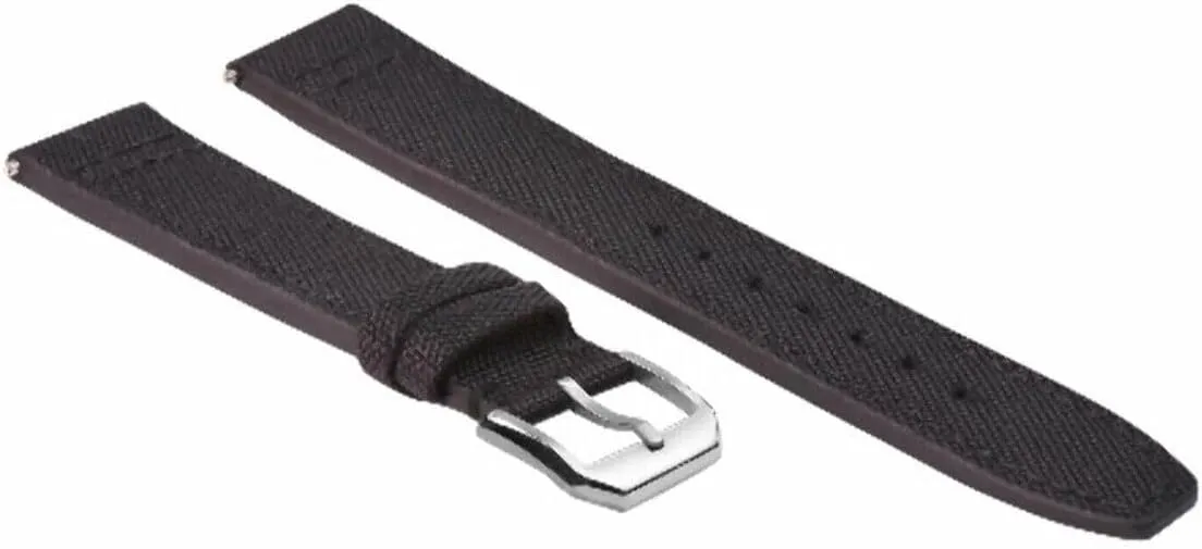GUN PORTUGUESE   week BUCKL Ewatchparts 20-22MM CANVAS LEATHER WATCH BAND STRAP FOR IWC PILOT TOP 