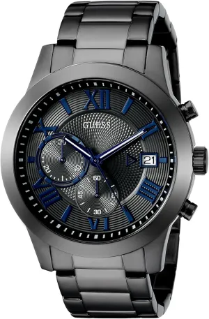 Gunmetal Chronograph Bracelet Watch GUESS bellows unread crudely whale nystatin Men's Stainless Steel 