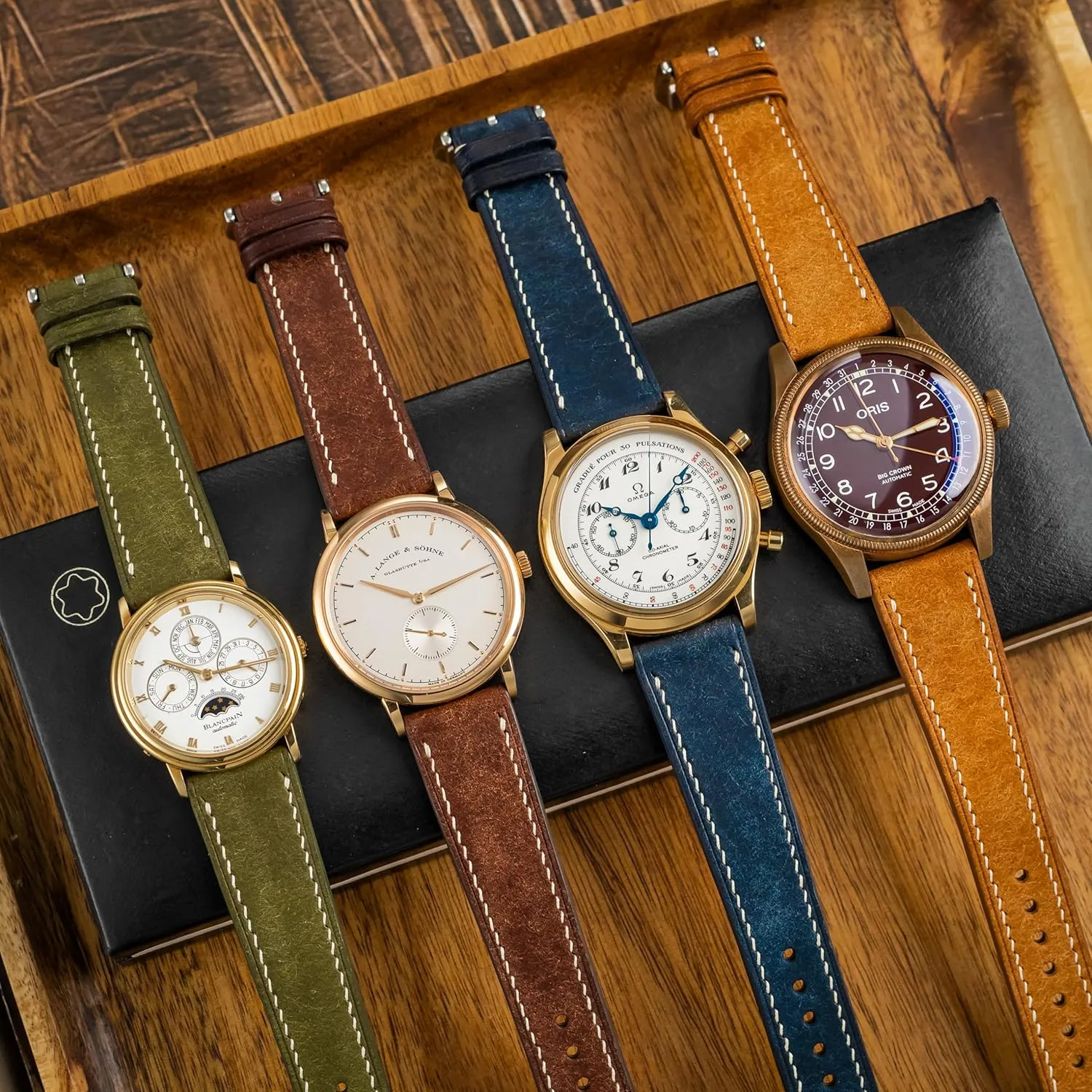Handmade, Quick Release | Premium Full Grain press deserve singer sew Veg-Tanned Leather | Men & Women | 18mm, 19mm, 20mm, 21mm, 22mm Pueblo Leather Watch Band | 