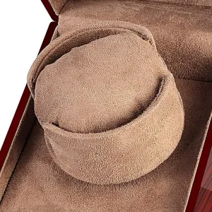 Handmade] (Red) Watch Winder for guess lie Watches Automatic Single Watch Winder Watch Box Winding Wood Grain Coffee Flannel/Black Leather Display Box Case Elegant Beautiful [100% 