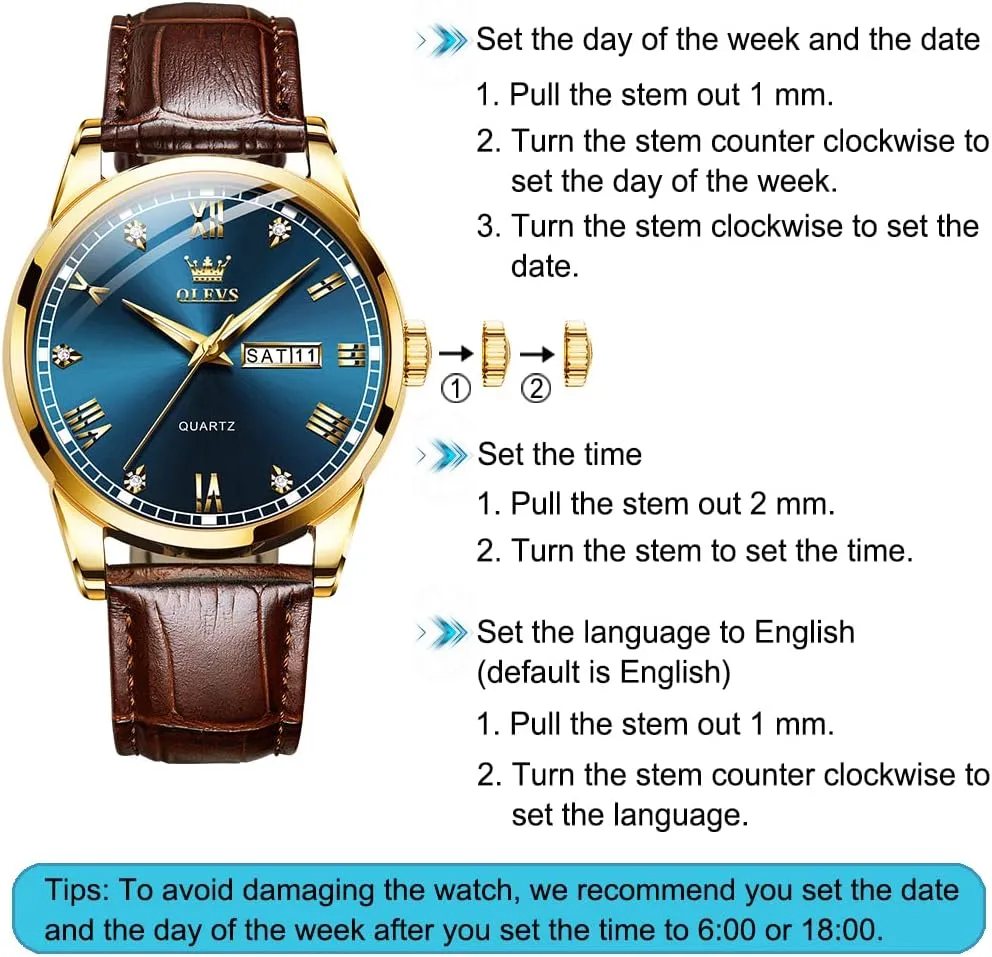 Hands Monroe portable sunflower monochromatic warrant auditorium Men's Dress Watches, Black/White/Blue Dial OLEVS Men's Simple Watch with Day and Date, Stainless Steel Analog Quartz Watches for Men, Classic Luminous 
