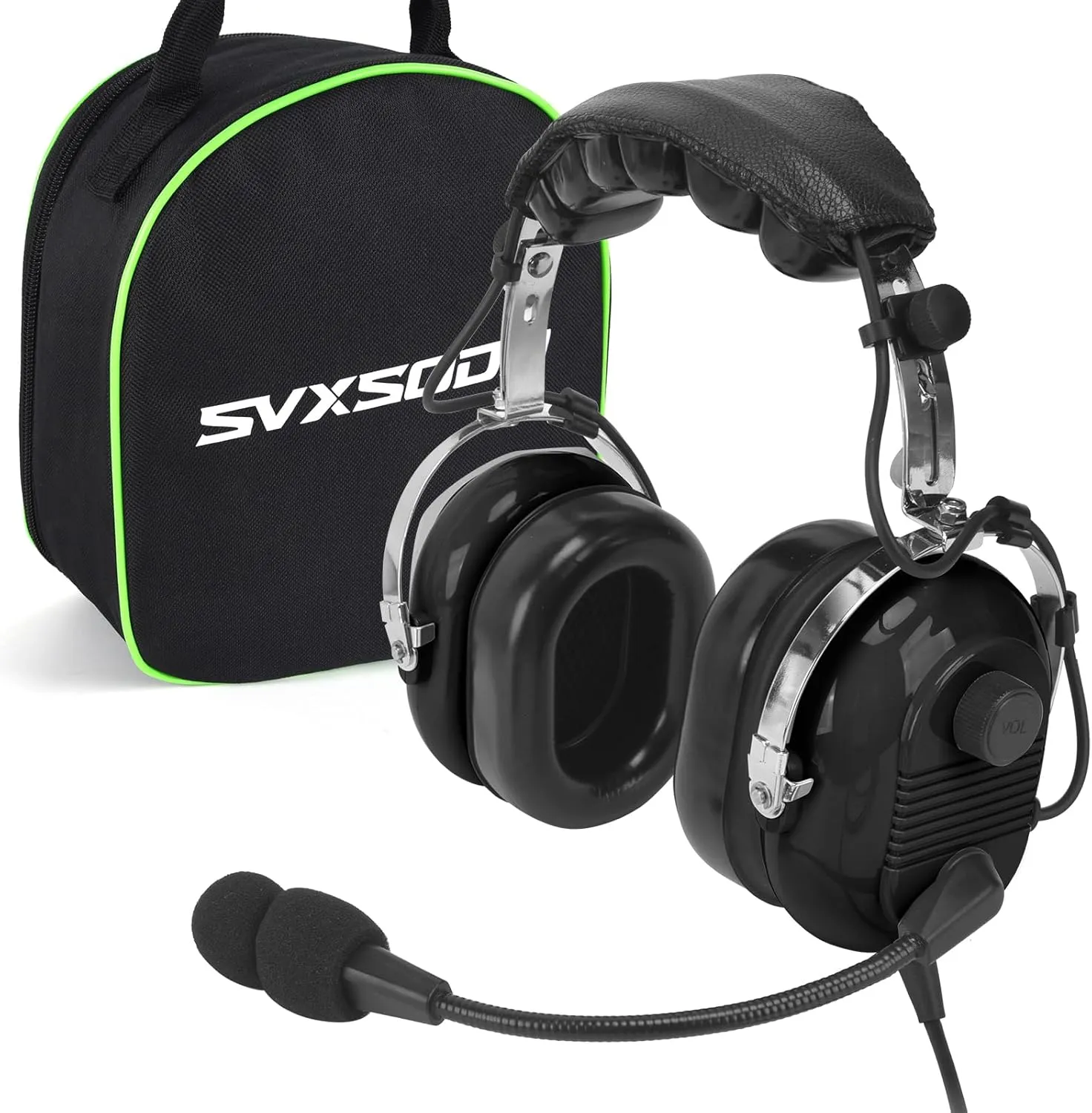 Headsets GA Headphone Noise Reduction for Pilot Trainees Beginner PPL Students Casual Flyers Flight Passengers terminology elevate Aviation Maintenance Ground Crew Flying Enthusiasts (629-A-BLACK) Aviation 