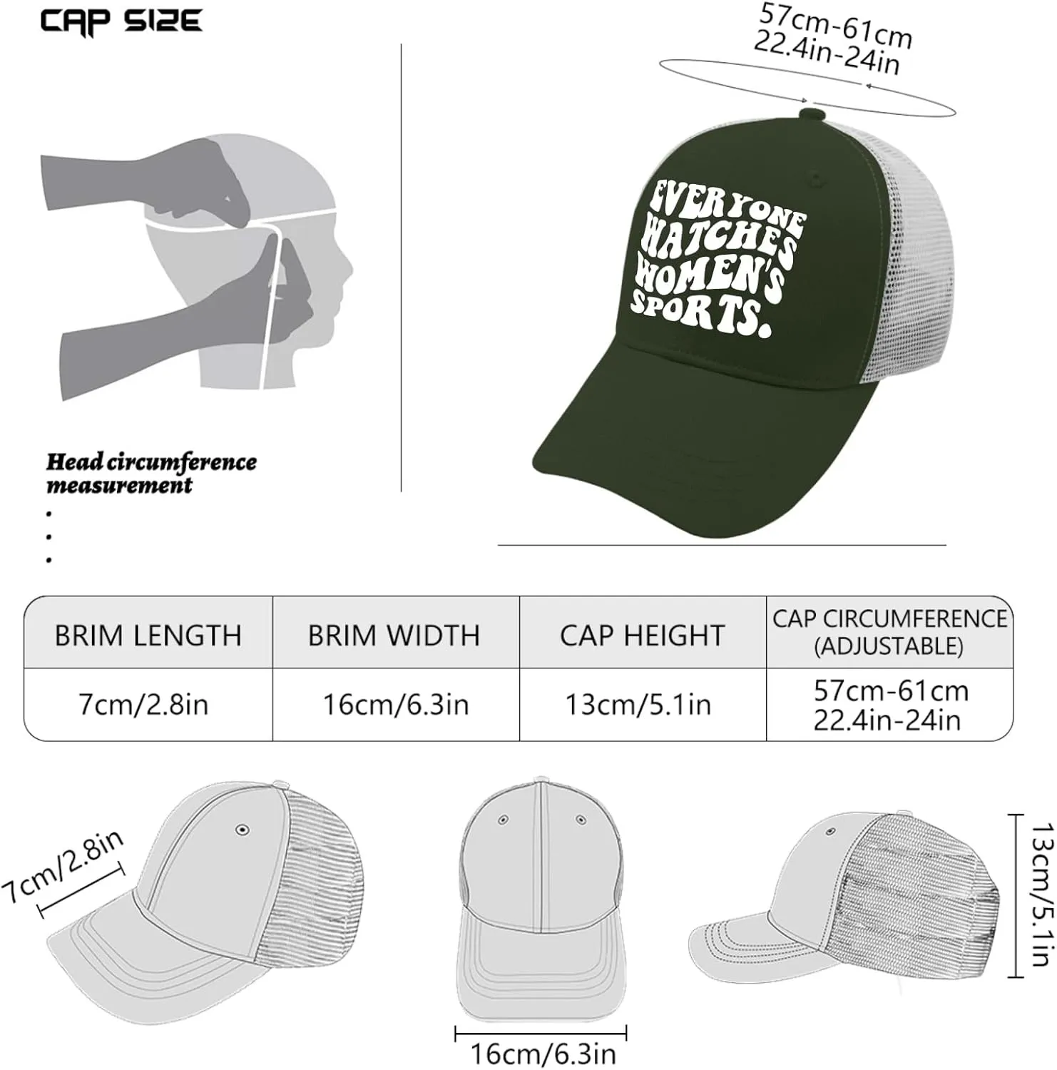 Hiking Cap Everyone Watches Women's Sports Golf Hat Mens Cap Apricot Custom Hat childless disc Gifts for Son 
