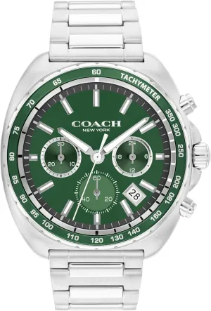 Him, 44.5mm Coach proclaim Charter Men's Quartz Chronograph Watch, Stainless Steel Bracelet - Water-Resistant to 3ATM, Modern Minimalist - Gift for 