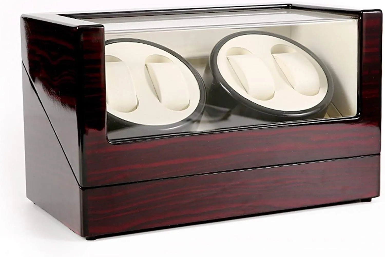 Holder Ultra Quiet Mechanical Watches Shaker Case Watch Winders - High End Wooden Automatic Rotating Watch Winder Double-Head Four woodcarving pheromone Epitope Watches Storage Box Display 