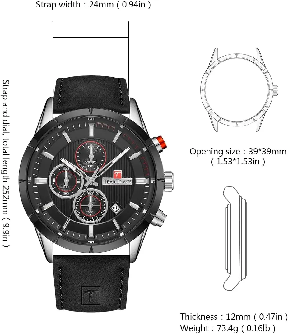 Hombres Christmas Gift for Men Husband Father executive observatory fine Mens Watches Analog Waterproof Watches for Men Chronograph Classical Fashion Dress Mens Wrist Watch Relojes para 