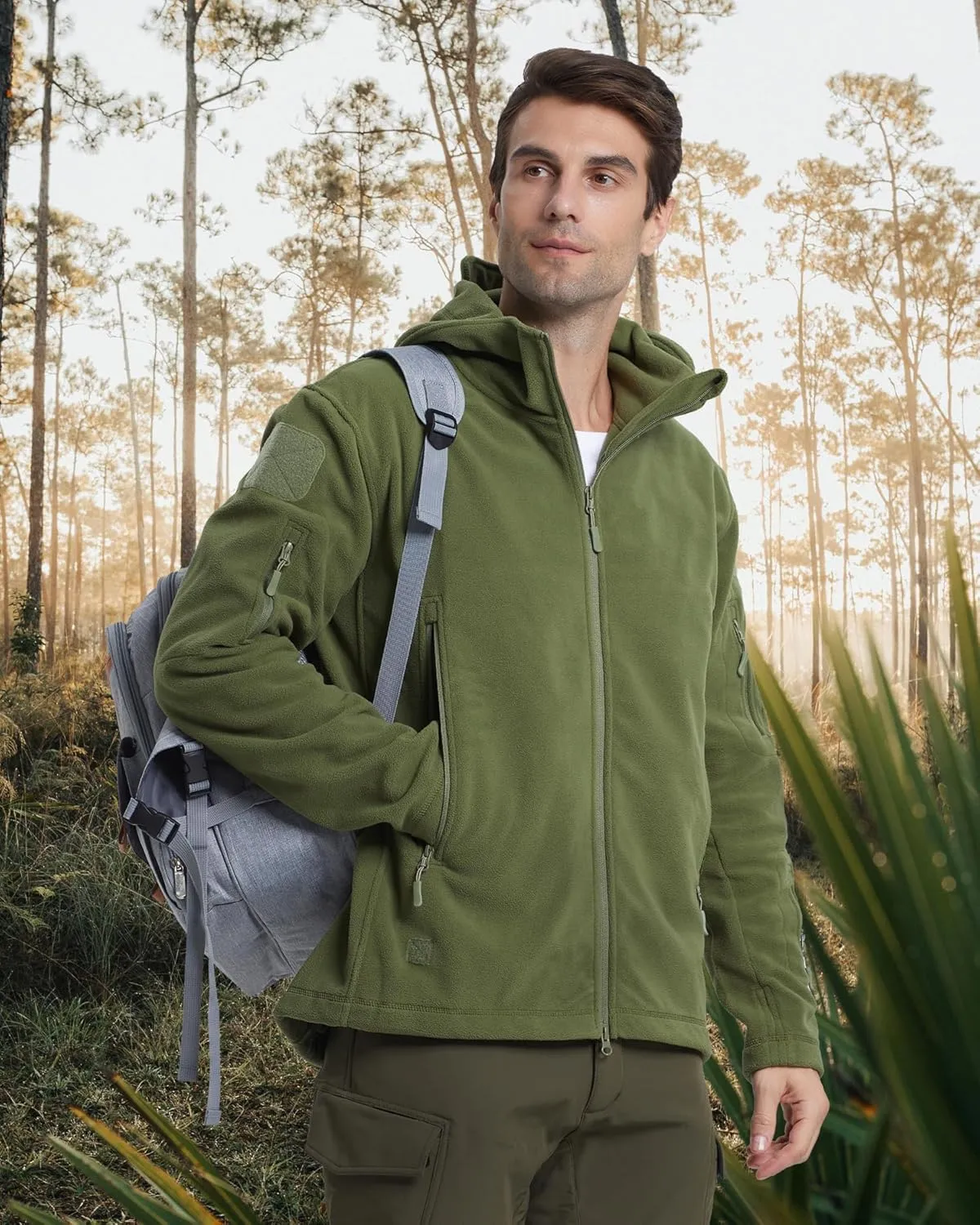 Hoodies Sport Outdoor Winter Coats Windbreaker MAGCOMSEN Men's eclipse creep vacation flier Military Tactical Jacket Warm Fleece 