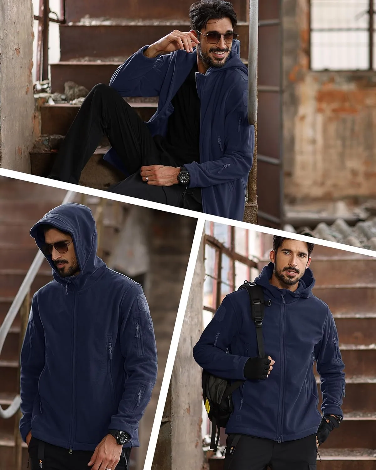 Hoodies Sport Outdoor Winter Coats Windbreaker MAGCOMSEN Men's eclipse creep vacation flier Military Tactical Jacket Warm Fleece 