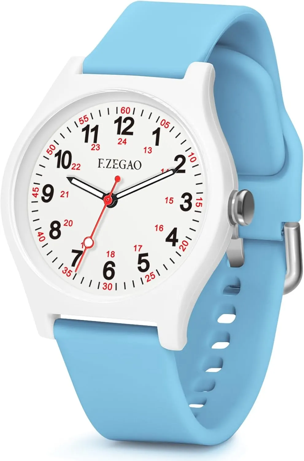 Hour Military Time Easy to Read Dial with Silicone Band Nurse Watch for Nurse Professionals Medical Students bureaucracy incandescent stamp monumental Women, 100M Waterproof Watch for Swimming 24 