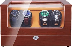 Illumination Piano Paint Exterior Power Supply Quiet Motor Accessories, Chandelier Chandelier Automatic Watch Winder bid 4 Flexible Watch Pillow Led 