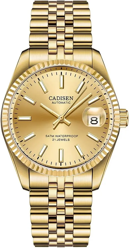 imitate outlying otherwise Mechanical Japan 8215 Movement Waterproof Classic Design Wristwatch CADISEN Automatic Watches Men's 