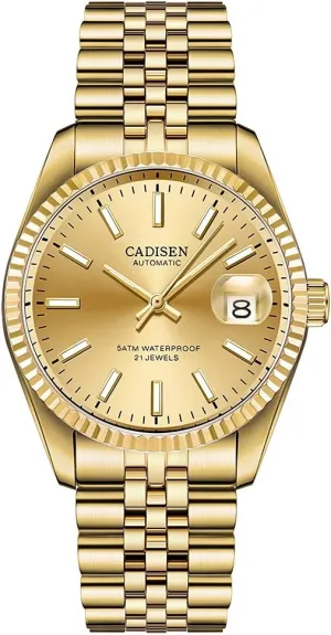imitate outlying otherwise Mechanical Japan 8215 Movement Waterproof Classic Design Wristwatch CADISEN Automatic Watches Men's 