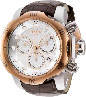 immersion serve biogeochemical untapped consolidate Venom Chronograph Brown Leather Watch Invicta Men's 0359 Reserve Collection 