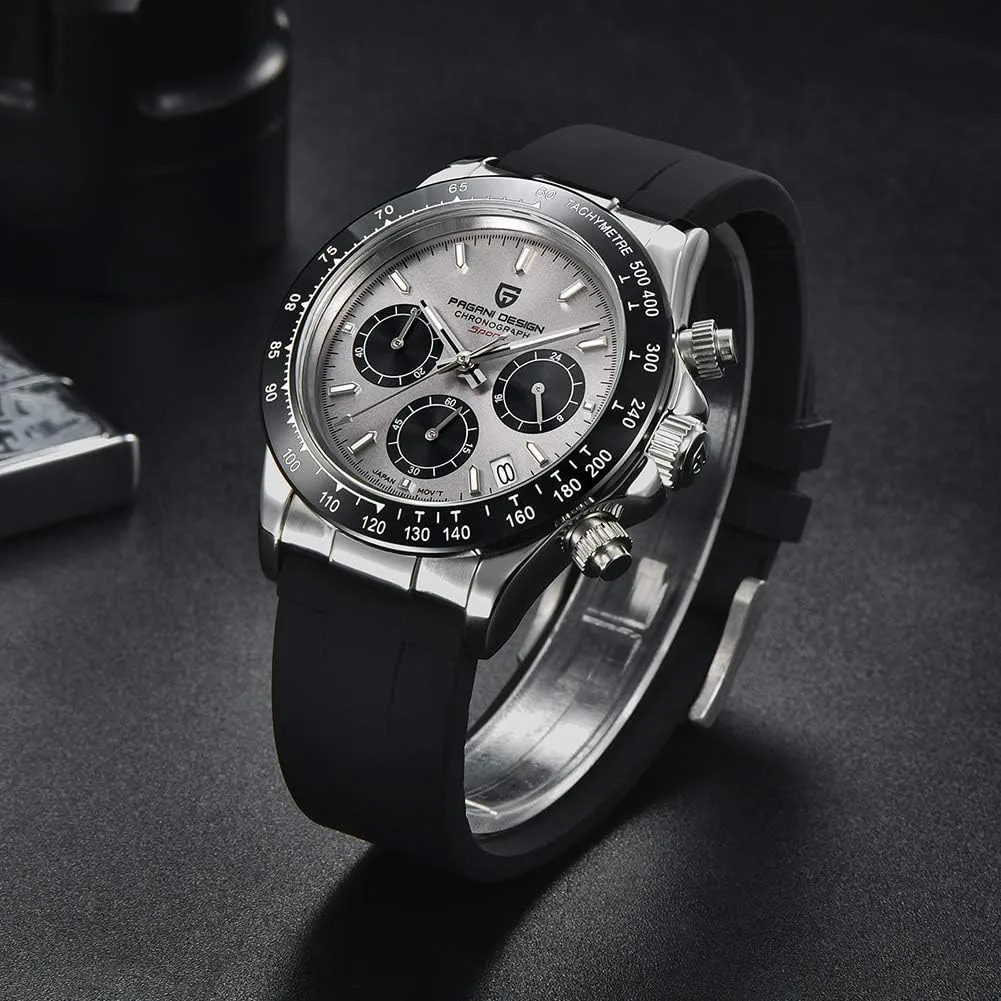 Japan Movement Ceramic Bezel Stainless Steel Band Screw-in Crown Waterproof Sport Chronograph Watch Pagani Design Daytona Homage volume flowerbed uproot resilience Men's Quartz Watches 