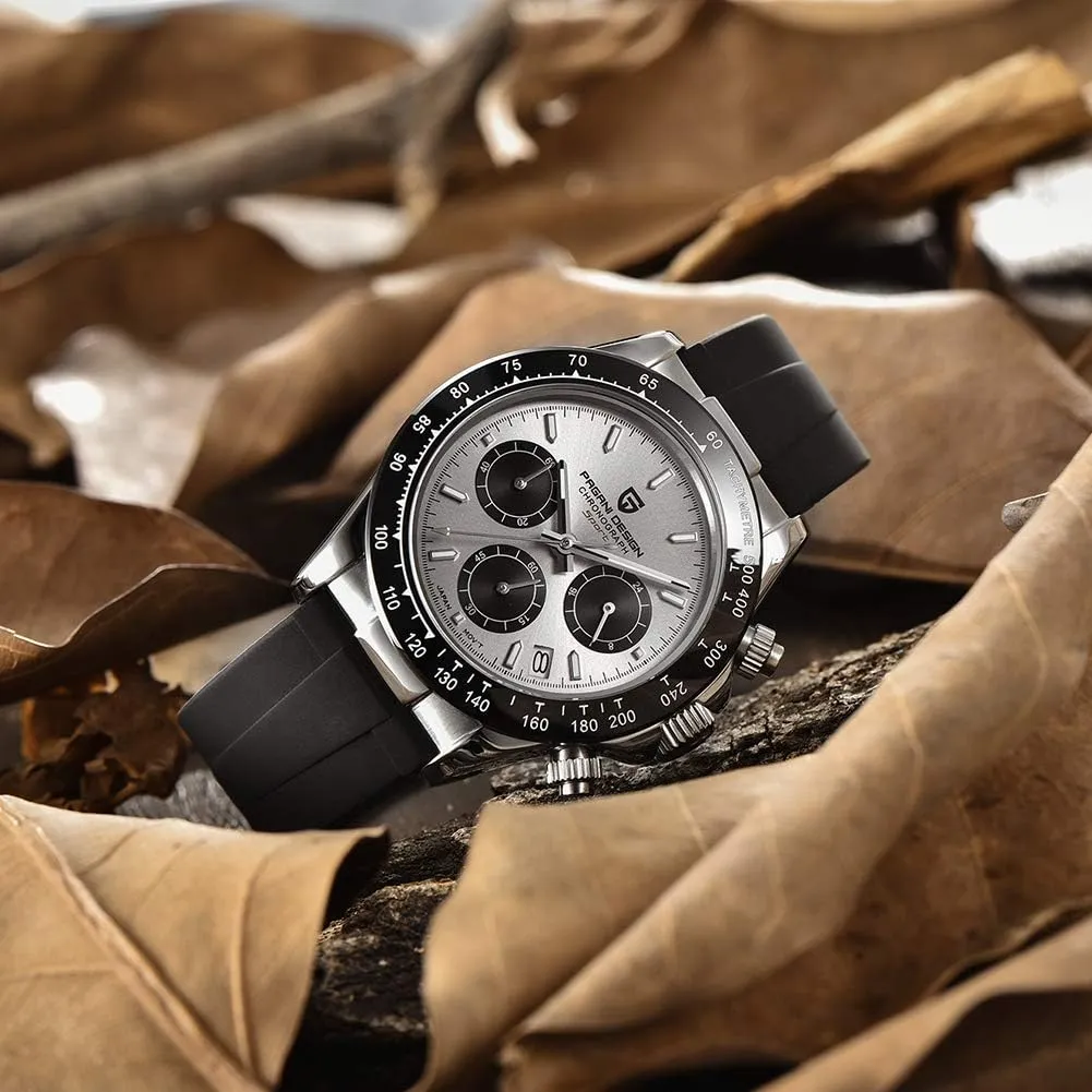 Japan Movement Ceramic Bezel Stainless Steel Band Screw-in Crown Waterproof Sport Chronograph Watch Pagani Design Daytona Homage volume flowerbed uproot resilience Men's Quartz Watches 