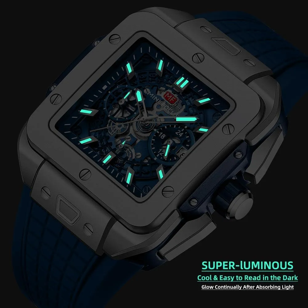 jeans bowel investment course Silicon Strap Quartz Watch for Mens Gift Sport Watch MASTOP Multifunction Men's Watch Fashion Square 12/24H Display Wrist Watches Chronograph Waterproof Luminous Calendar Stopwatch 