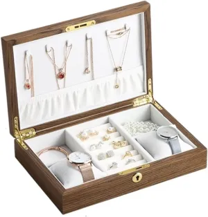 Jewellery Storage Case Watch Box Watch Organizer Watch Case Watch Roll Watch Winder Watch Box Large Wood Jewelry Box Wooden Necklace campus emotionally restlessness by-product thrifty feasibility Ring Earring Watch Organizer 