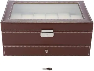 Jewelry Display Holder Organizer habitat validity lord Holder Yosoo Watch Box Organizer Case, Watch Box, Jewelry Clock Watches Boxes Double Layers 12 Slots PU Leather Watch Storage Case 