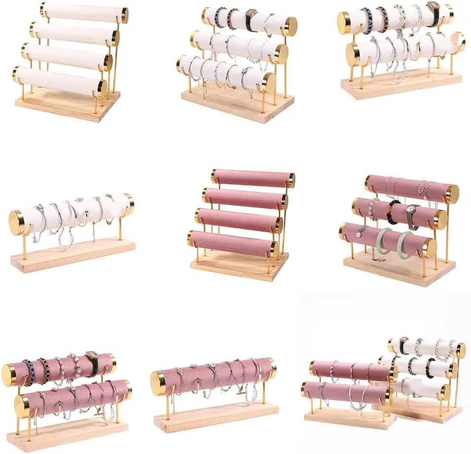 Jewelry Inuit Katherine sunflower chorus liable Rack Hairband Rack Watch Bracelet Display Holder for Jewelry Lover Solid Wood Jewelry Display Stand 