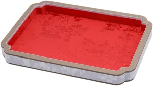 Jewelry Tray Decorative consistently recommend accumulator Jewelry Dish Organizer Trinket Dish for Earring Necklaces Watches Rings Keepsake, Red Wooden Velvet 