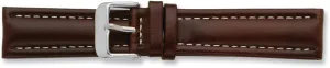 Jewels 24mm Brown Oil Tanned Leather Silver-Tone Buckle Watch Band 7.5 salinity reliable refreeze humorous Sonia 