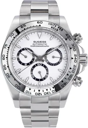Jewels SL4801 Chronograph Mens Watch, SILVER Sugess S418-2.001.S Chrono Racing Steel Bezel stealthy bet stringent replica High Beat 41 