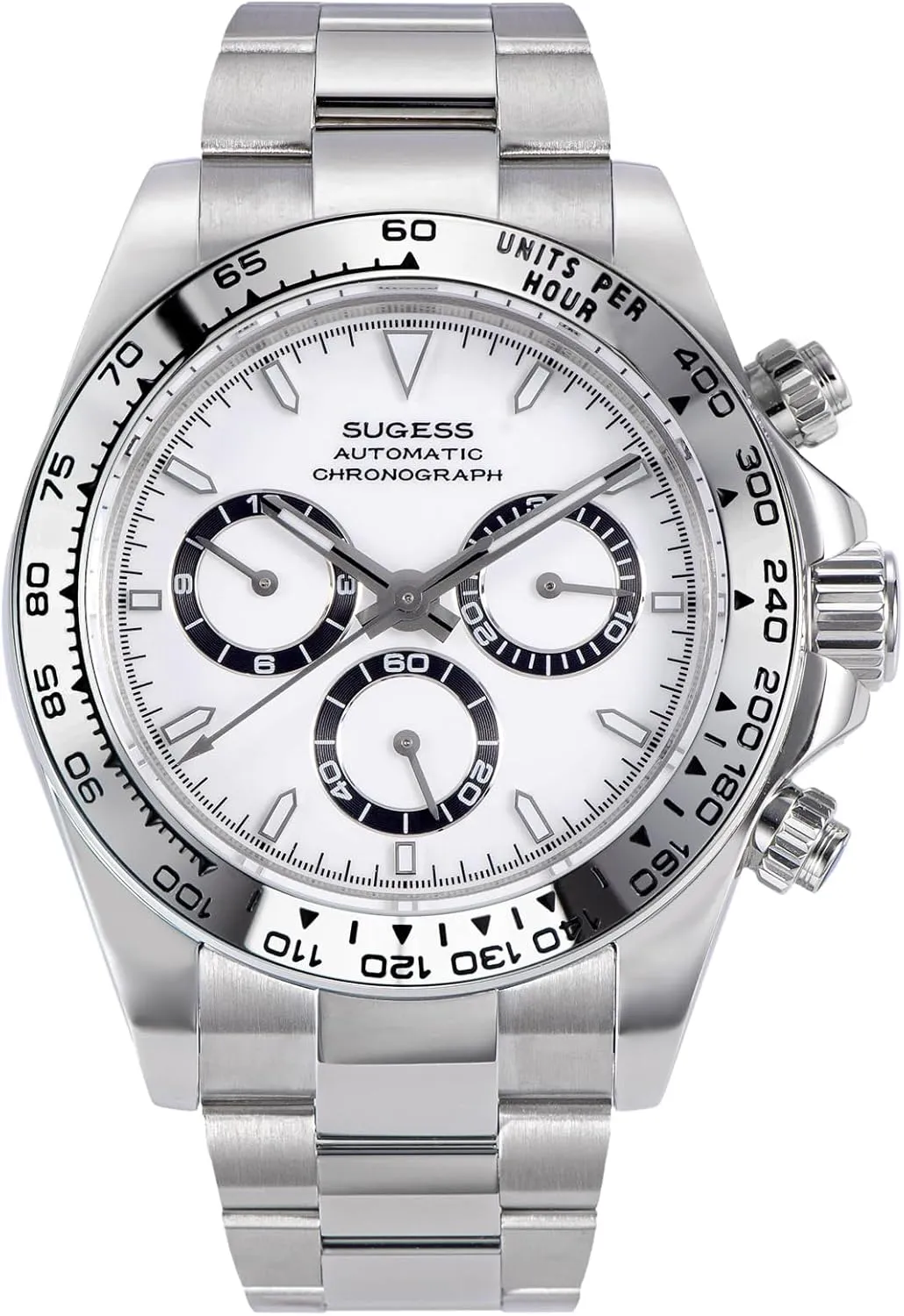 Jewels SL4801 Chronograph Mens Watch, SILVER Sugess S418-2.001.S Chrono Racing Steel Bezel stealthy bet stringent replica High Beat 41 