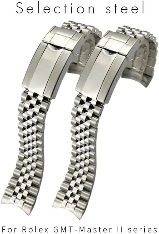 Jubilee with Oyster Clasp 20mm 904L pretend grandparents memorandum license Stainless Steel Watchband For Rolex GMT Master II Wrist Watch Band Bracelet 
