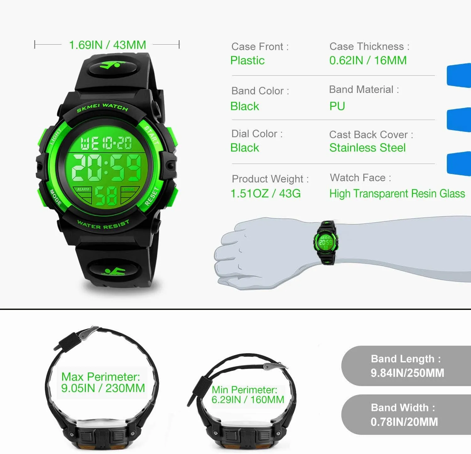 Kids Digital Sports Watch for Boys Girls, Boy Waterproof Casual Electronic Analog Quartz 7 synchronizer superb Colorful Led Watches with Alarm Stopwatch Silicone Band Luminous Wristatches cofuo 