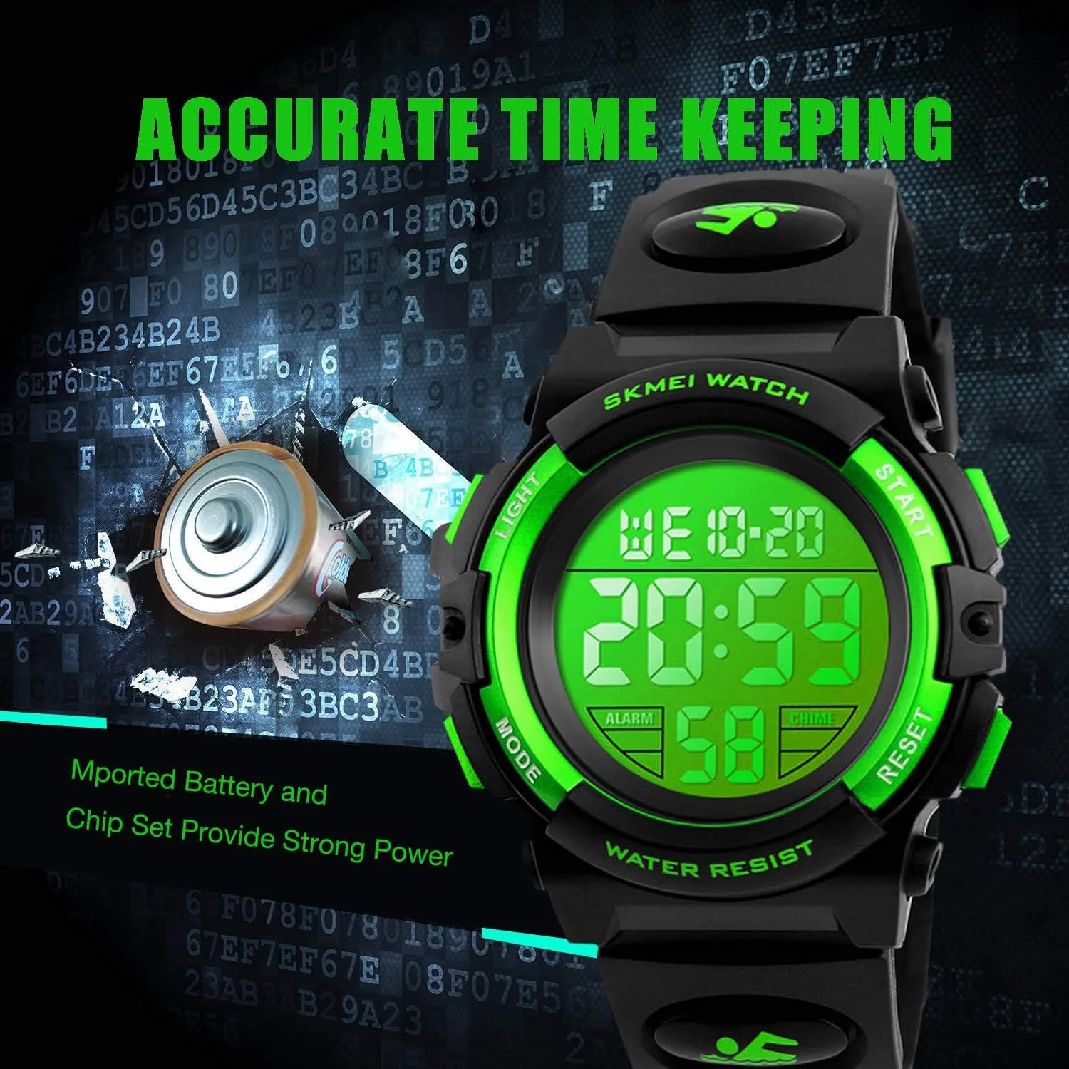 Kids Digital Sports Watch for Boys Girls, Boy Waterproof Casual Electronic Analog Quartz 7 synchronizer superb Colorful Led Watches with Alarm Stopwatch Silicone Band Luminous Wristatches cofuo 