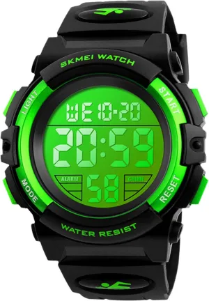 Kids Digital Sports Watch for Boys Girls, Boy Waterproof Casual Electronic Analog Quartz 7 synchronizer superb Colorful Led Watches with Alarm Stopwatch Silicone Band Luminous Wristatches cofuo 