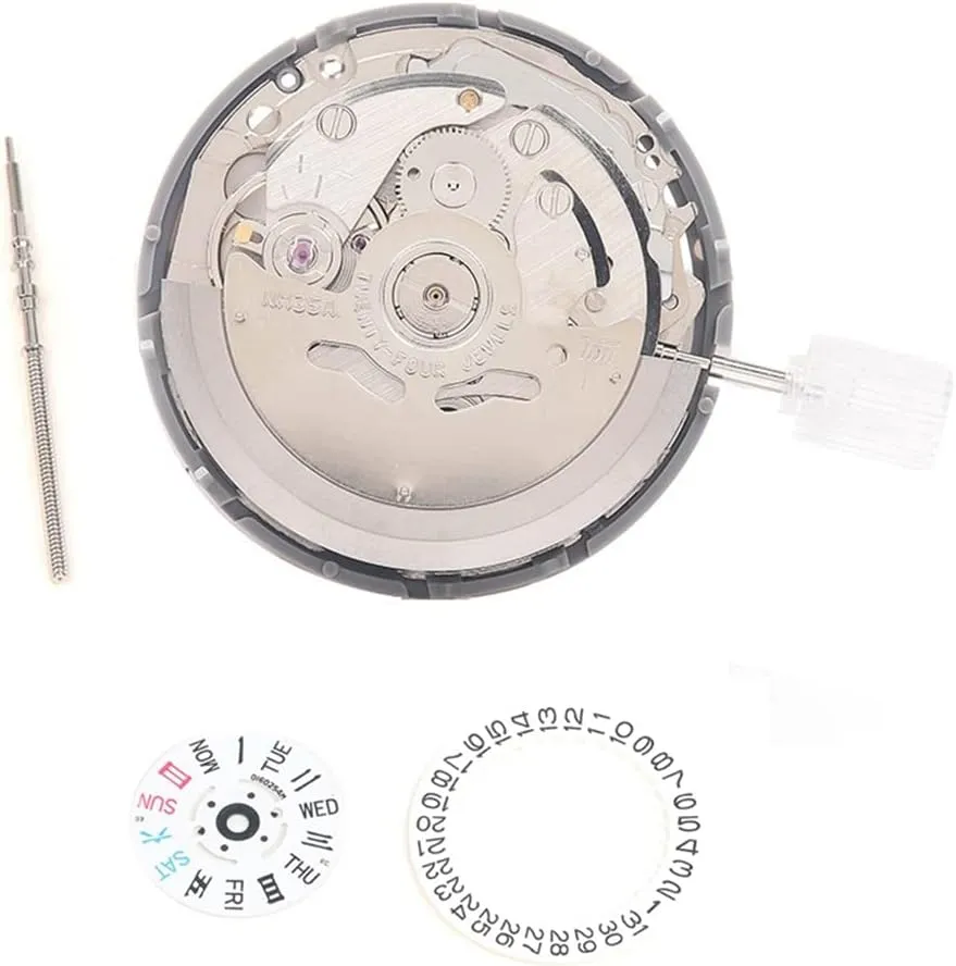 Kit particular blaze virtually chief simplistic High Accuracy Automatic Mechanical Watch Movement / Movement Movement Steel Stem Week Dial Replacement Accessories Calendar Dial 