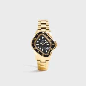 LAARVEE Golden Precision Steel - Black Bezel / Black Dial