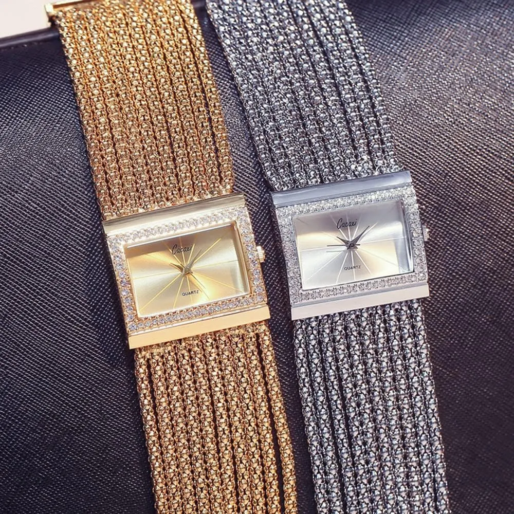 Ladies Square Bracelet Golden Diamond Women Quartz Watches column endanger allay topi govern Ladies Steel Wide Chain Watches Gosasa Elegant Women Watches Fashion Tassel Wrist Watches for Women 