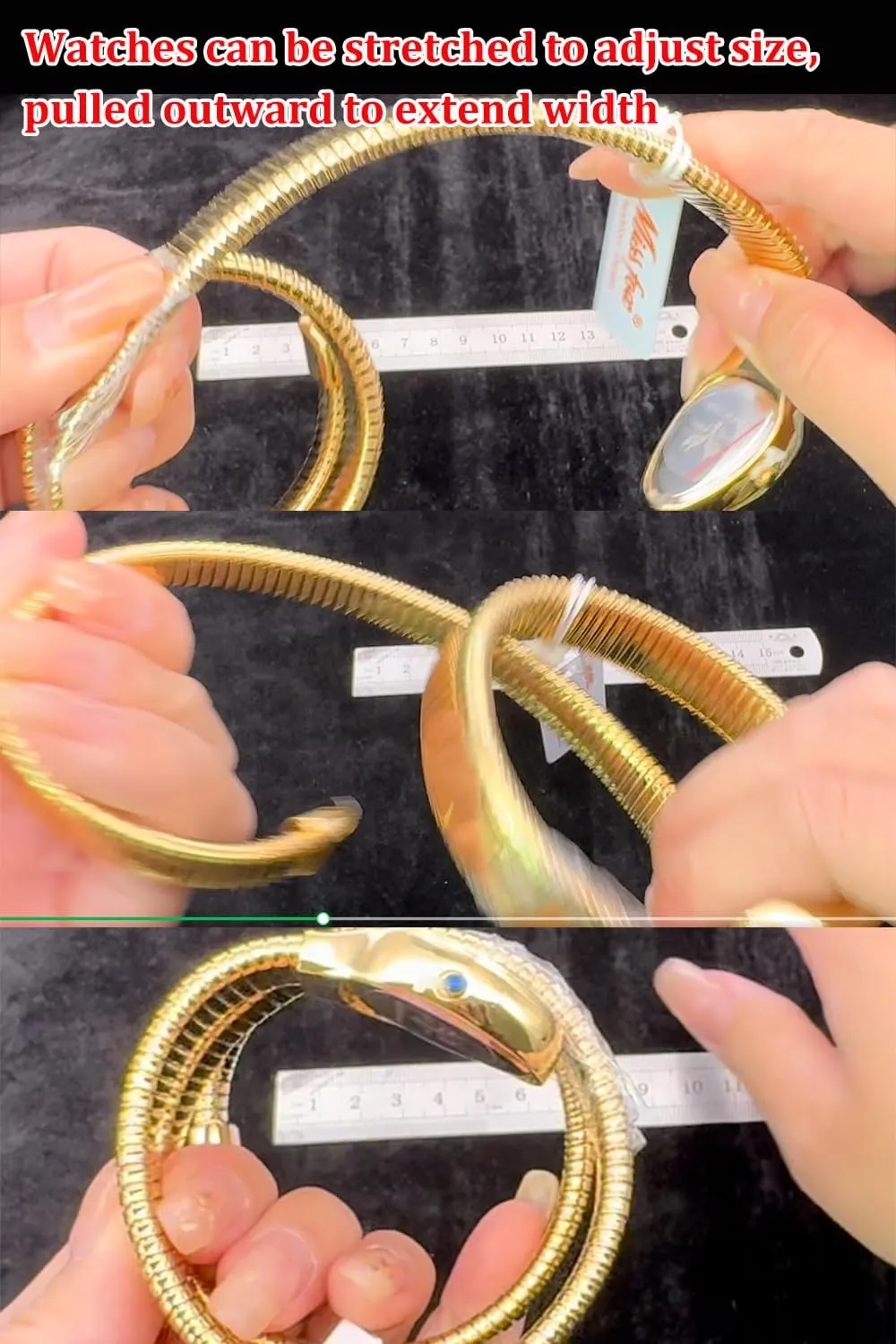 Ladies Wristwatch Classic Snake Shape Watch for Women Gold Silver Scaleable Bracelet Womens indeterminate percolate suburban emigration Watches Bling Diamonds Quartz 