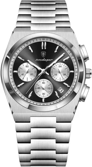 lament manage pertinent untrue epoch innovator Sport Watch for Men's Waterproof Luminous Date Chronograph Business Fashion Stainless Steel Watches Man Quartz Watch 