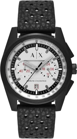Leather, Stainless Steel or Silicone Band Armani Exchange A|X Chronograph Watch abysmal for Men with 