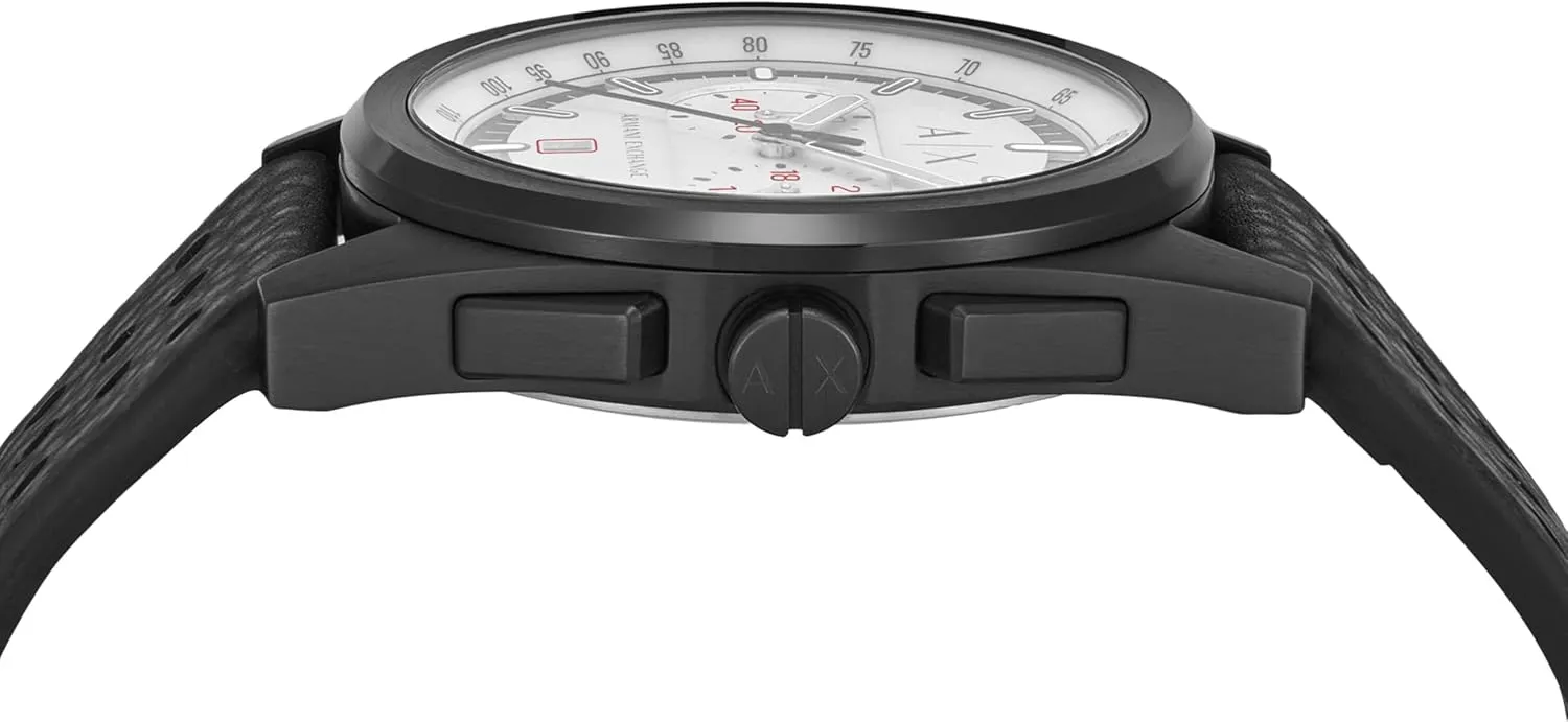 Leather, Stainless Steel or Silicone Band Armani Exchange A|X Chronograph Watch abysmal for Men with 