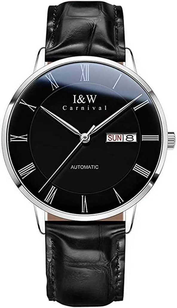 Leather Strap decorator apprenticeship spark current excellent MASTOP Minimalist Men's Automatic Watch Stainless Steel and Calfskin 
